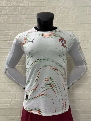 2025 Portugal Away Player Version Long Sleeve Man Jersey