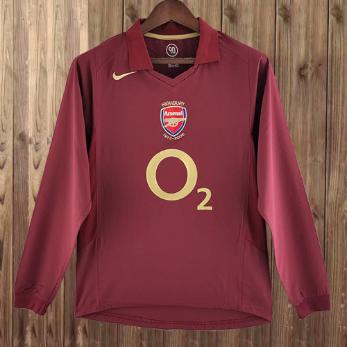 Retro 2005 2006 Arsenal long sleeves Home