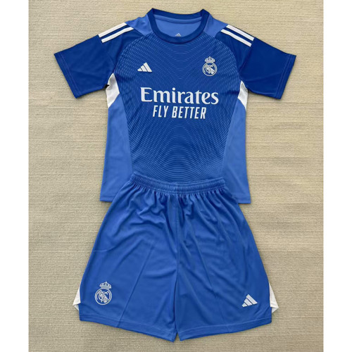 25/26 Real Madrid Blue Goalkeeper  kids kit