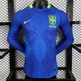 2025 Brazil Women's Team Away Player Version Long Sleeve Jersey