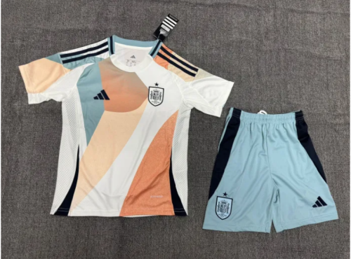 2025 Spain  Euro Women's Team  Away Kids Kit