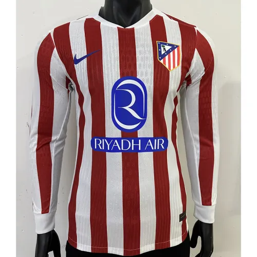 25/26 Atletico Madrid Home Player Long Sleeve Jersey
