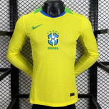 2025 Brazil Women's Team Home Player Version Long Sleeve Jersey