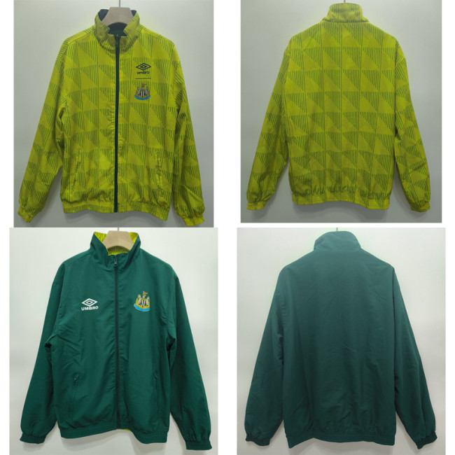 Retro Newcastle United 1991 Double-Sided Windbreaker Jacket
