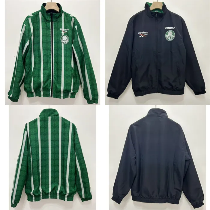 Retro Palmeiras Double-Sided Windbreaker Jacket