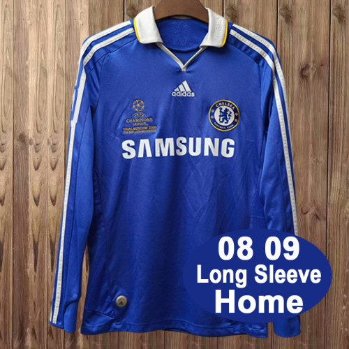 Retro 08/09  Chelsea Home Long Sleeve Home Jersey