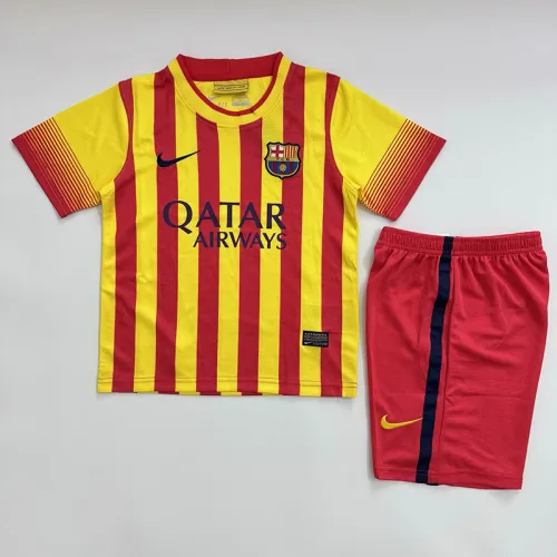 Retro 13/14 Barcelona  Away Kids Kit
