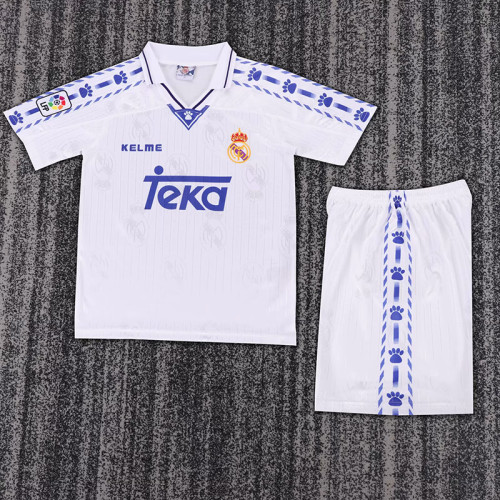 Retro 96/97 Real Madrid  Home Kids Kit