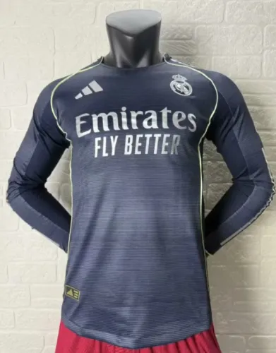 25/26 Real Madrid Away Player Long Sleeve Jersey