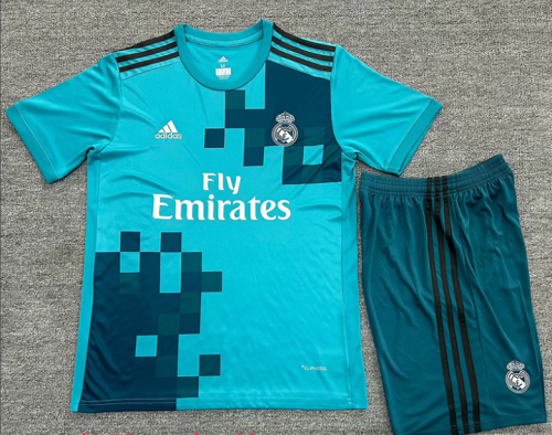 Retro 17/18 Real Madrid Third Away Kids Kit