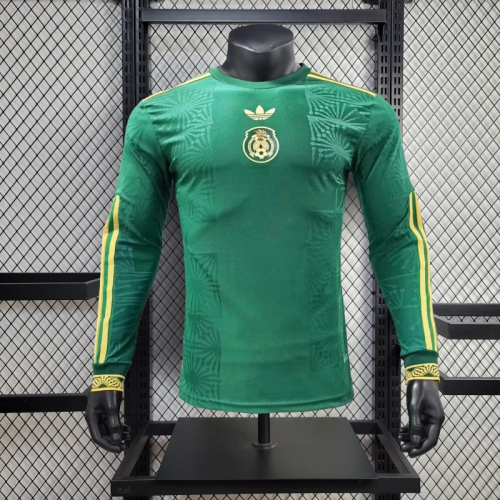 2025 Mexico Gold Man Player Long Sleeve Jersey