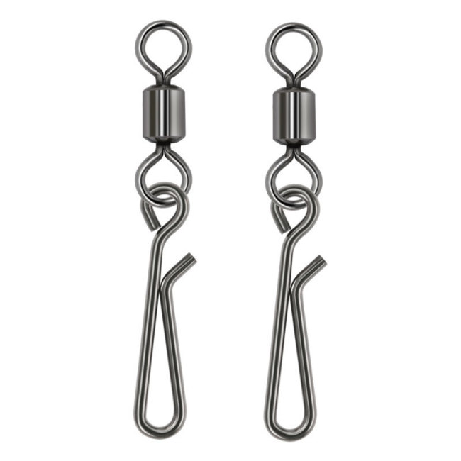 Stainless steel Fishing Rolling Swivel with Hanging Snap ,rated from 7lb to 46 lb