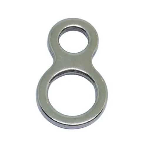 Double Solid Rings Swivel Stainless Steel 8 Shape Loops Fishing Connector for Trolling Jigs Hook Saltwater Fishing