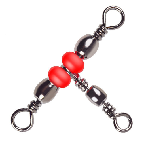 3 way cross line fishing barrel T shape swivels ,rated from 20 lb to 100 lb