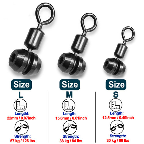 3 Way Fishing Swivels Stainless Steel Hook Feeder Carp Fishing Tackle Crappie Fishing Gear