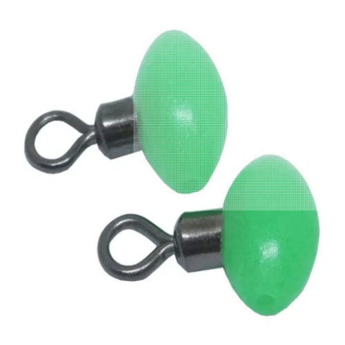 wholesale 3 way fishing swivel with luminous bead sea swivel fishing