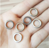 Solid Rings Fishing Swivels for Assist Hooks Jig Lure Round Rig Ring Saltwater Fishing Accessories