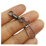 Stainless steel fishing swivels Rolling swivel with duolock snap ,rated from 7 LB TO 146 LB