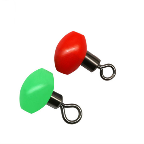 wholesale 3 way fishing swivel with luminous bead sea swivel fishing