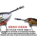 Stainless Fishing Rolling Swivel with T shape Snap size 3/0 to size 10,rated from 29 LB to 210 LB