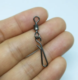 Stainless steel Fishing Rolling Swivel with Hanging Snap ,rated from 7lb to 46 lb