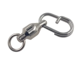 Stainless Steel Ball bearing swivel with split rings fast link quick change swivel snap