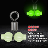 3 way Luminous Fishing Swivels with Side Line Clip Night Fishing Tackle