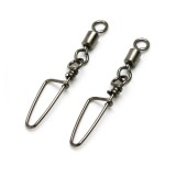 Stainless steel Fishing Rolling swivel with coast lock snap ,rated from 7 LB to 146 LB