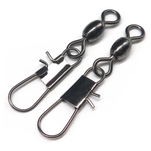 Stainless steel fishing crane swivel with interlock snap ,rated from 15lb to 125 lb