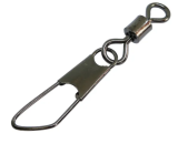 stainless steel fishing rolling swivels with safety snap ,rated from 5 LB to 104 LB