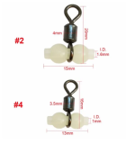 3 way Luminous Fishing Swivels with Side Line Clip Night Fishing Tackle