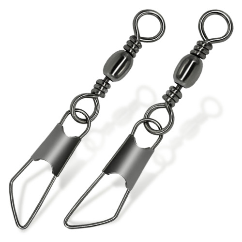Brass Fishing Barrel Swivels with Safety Snap ,rated from 13 LB to 121 LB