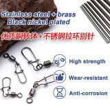 Stainless steel fishing swivels Rolling swivel with duolock snap ,rated from 7 LB TO 146 LB