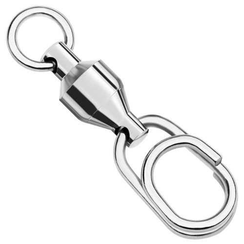 Stainless Steel Ball bearing swivel with split rings fast link quick change swivel snap
