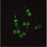 3 way luminous cross line Fishing rolling swivel with pearl beads ,rated from 18 LB to 126LB