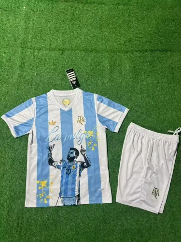 2025 Argentina Messi Commemorative Edition Kids Kit