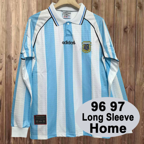 Retro Argentina 96/97 Home Long Sleeves Jersey