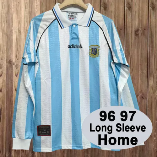 Retro Argentina 96/97 Home Long Sleeves Jersey