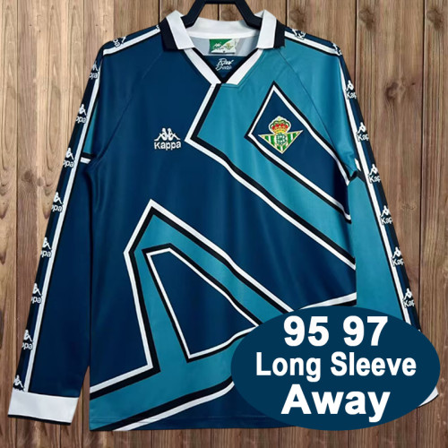 Retro 95/97 Real Betis Away Long Sleeve Jersey