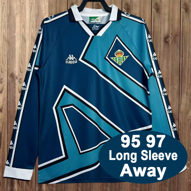 Retro 95/97 Real Betis Away Long Sleeve Jersey
