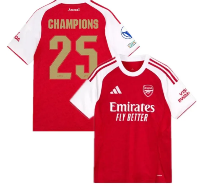25/26 Arsenal UWCL Champions Home Man Jersey | Fan Version