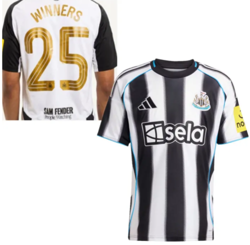 2025 Newcastle United Home Carabao Cup Winners Man Jersey | Fan Version