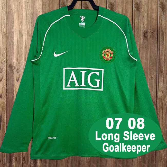 Retro Manchester United 07/08 Goalkeepe Long Sleeves Jersey