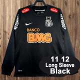 Retro Santos 2011/12 Black Long Sleeves Jersey