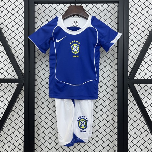 Retro 2004 Brazil  Away kids kit