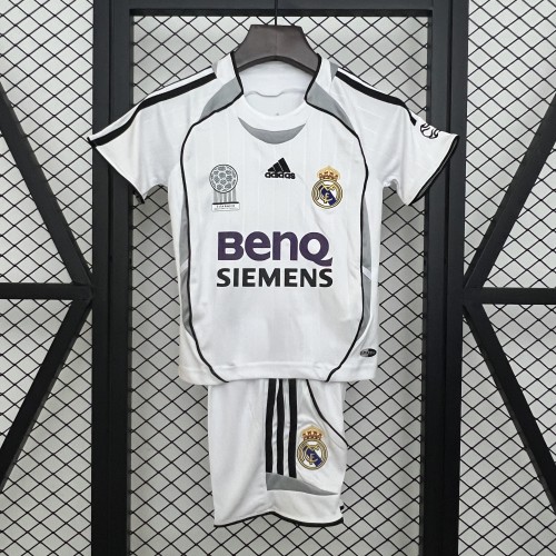 Retro 06/07 Real Madrid  Home Kids Kit