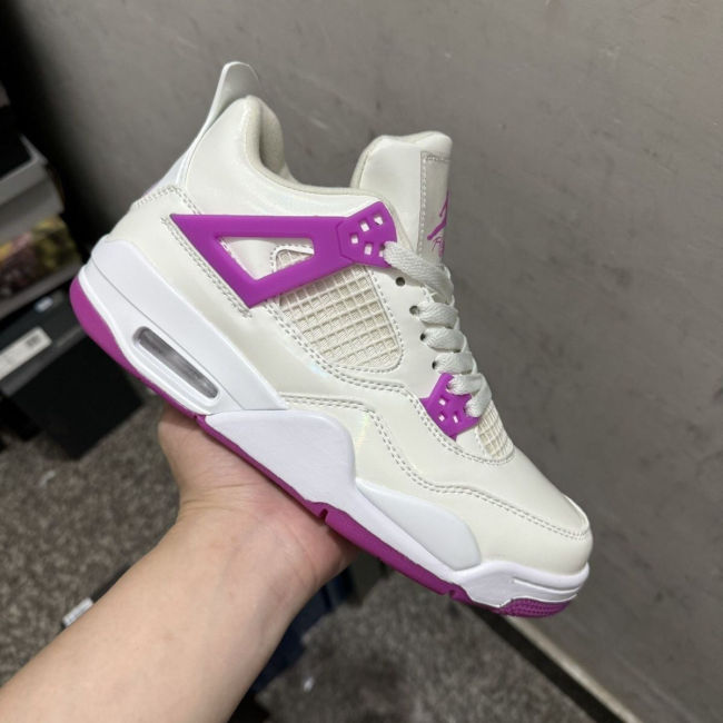 Air Jordan 4 AJ4 WHITE/PURPLE