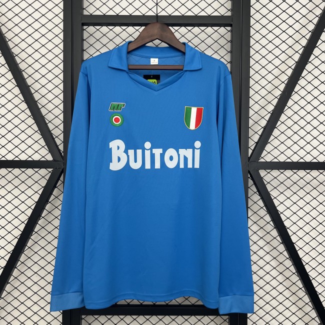 Retro Napoli 87/88 Home Long Sleeve Jersey
