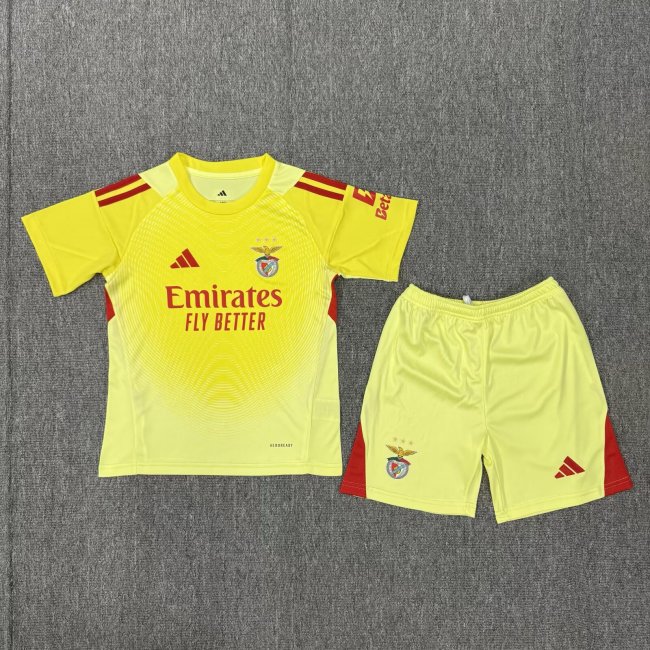 25/26 Benfica Yellow Goalkeeper Kids Kit