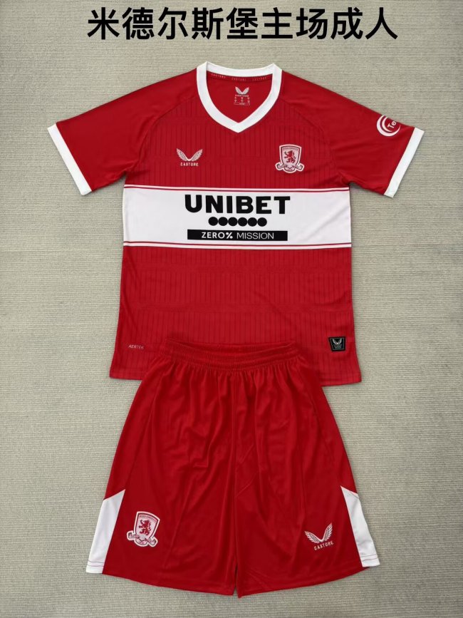 25/26 Middlesbrough Home  Adult Uniform